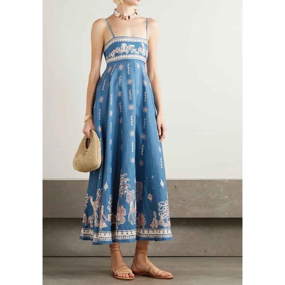 Alemais Dresses & Skirts - Alemais Acacia printed linen midi dress